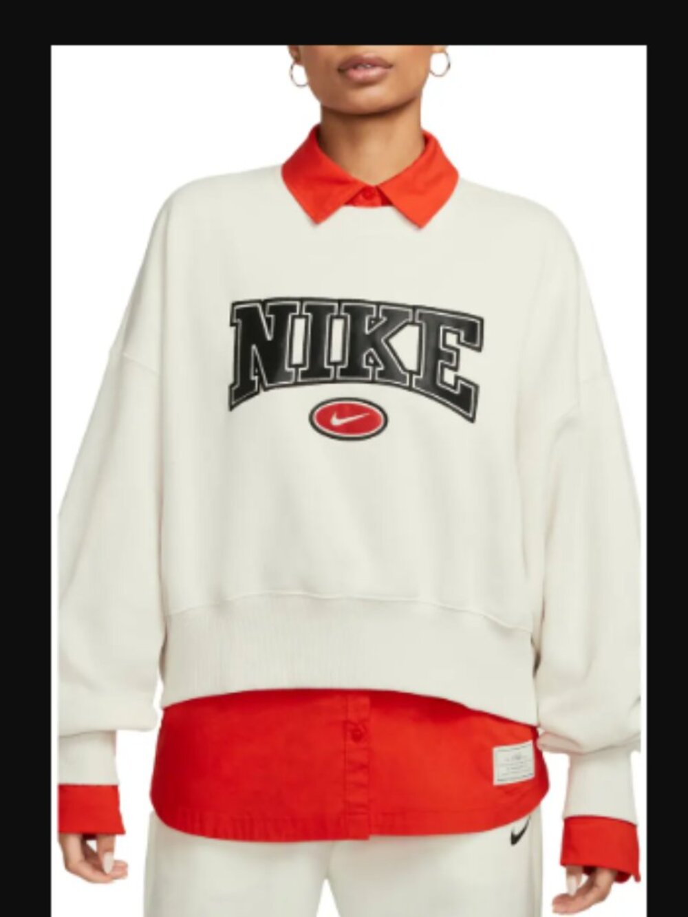 Nike Phoenix Fleece City Oversized Cotton Blend Sweatshirt